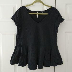 ASOS black peplum top